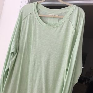 Free people long sleeved tunic Length shirt.